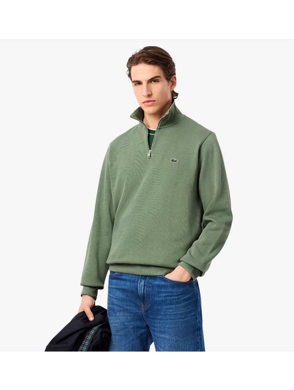 Lacoste Classic Fit ¼ Zip High Neck Sweatshirt